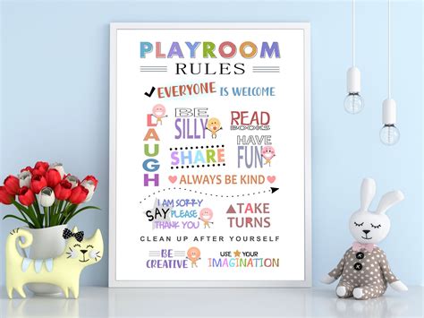 playroom posters|playroom rules poster.